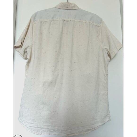 Ben Sherman White & Color Speckled Short Sleeve Button Down Shirt SZ Large - Picture 3 of 3